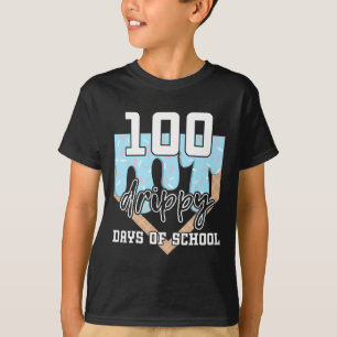 100 Drippy-dagen op school verkopen ijs 100e dag T-shirt