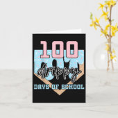 100 Drippy Days of School Baseball Ice Cream 100th Kaart (Gele Bloem)
