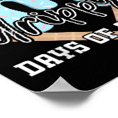 100 Drippy Days of School Baseball Ice Cream 100th Poster (Hoek)