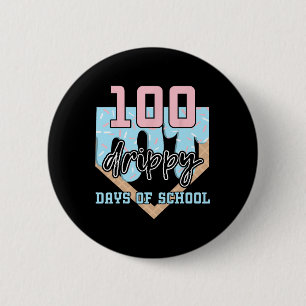 100 druppelige schooldagen Bysebyll ijs 100ste Ronde Button 5,7 Cm