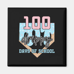 100 Druppige Dagen Van School Bysebyll Ijs 100ste Magneet