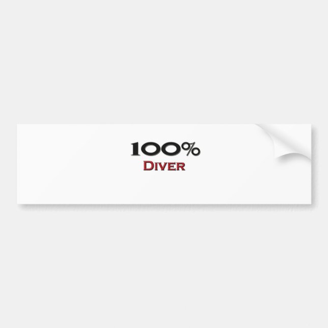 100 % duiker bumpersticker (Voorkant)