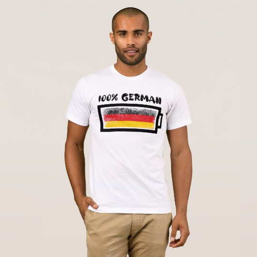 100 % Duitse vlag T-shirt (Voorkant volledig)