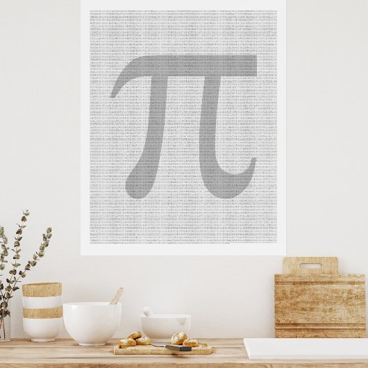 100 duizend stuks Pi Poster (Keuken)