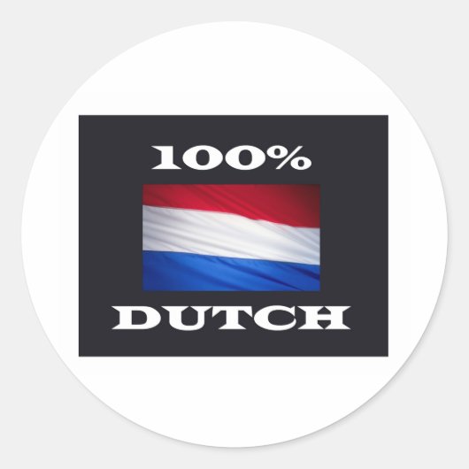100% dUTCH Ronde Sticker (Voorkant)