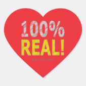 100% ECHT! HART STICKER (Voorkant)