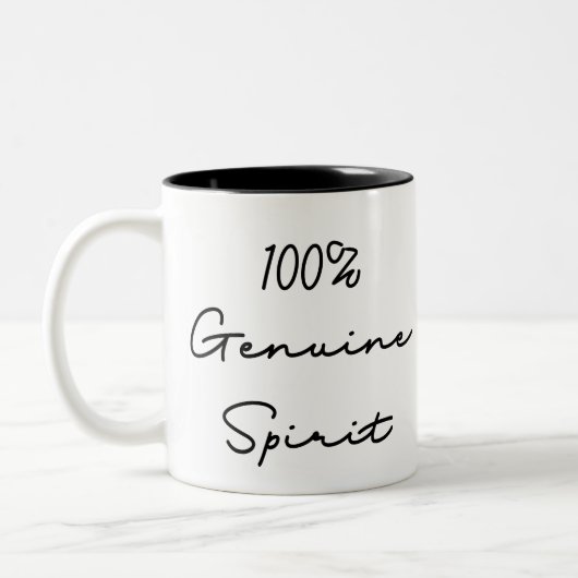 100% echte Spirit Quote Tweekleurige Koffiemok (Links)