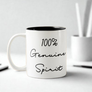100% echte Spirit Quote Tweekleurige Koffiemok
