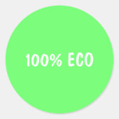 100% ECO RONDE STICKER (Voorkant)