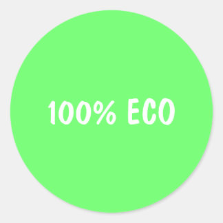 100% ECO RONDE STICKER