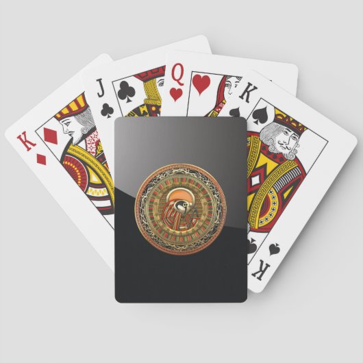 [100] Egyptische Sun God Ra Speelkaarten (Achterkant)