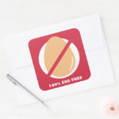 100% Eiervrij Voedsel Allergie Alert Stickers (Envelop)