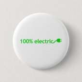 100% elektrisch voertuig ronde button 5,7 cm (Voorkant)