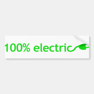 100% elektrische Bumpersticker voor uw auto