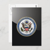 [100] Embleem van het Amerikaanse ministerie van B Briefkaart (Voorkant / Achterkant)