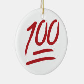 100 - Emoji Keramisch Ornament (Rechts)