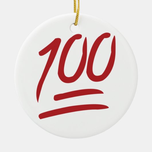 100 - Emoji Keramisch Ornament (Voorkant)