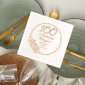 100 en Fabulous 100ste verjaardagsfeest gestempeld Folie Servetten