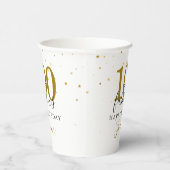 100 en Fabulous Goud Zwart Verjaardagsfeestje Papieren Bekers (Rechts)