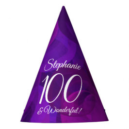 100 en heerlijk Elegant Paars Birthday Feesthoedjes
