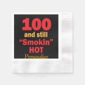 100 en nog steeds Smokin Hot | 100e verjaardag Servetten (Voorkant)