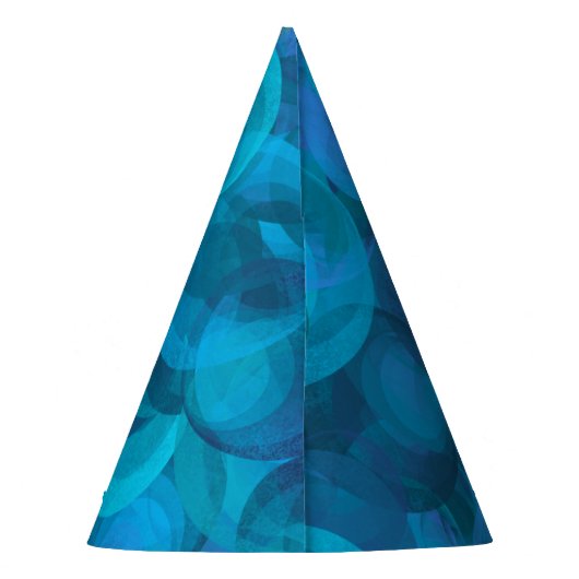 100 en prachtige Elegant Ocean Blue Birthday Feesthoedjes (Achterkant)