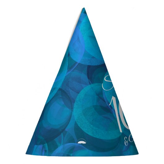 100 en prachtige Elegant Ocean Blue Birthday Feesthoedjes (Links)