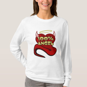 100% Engel Duivel Hart T-shirt