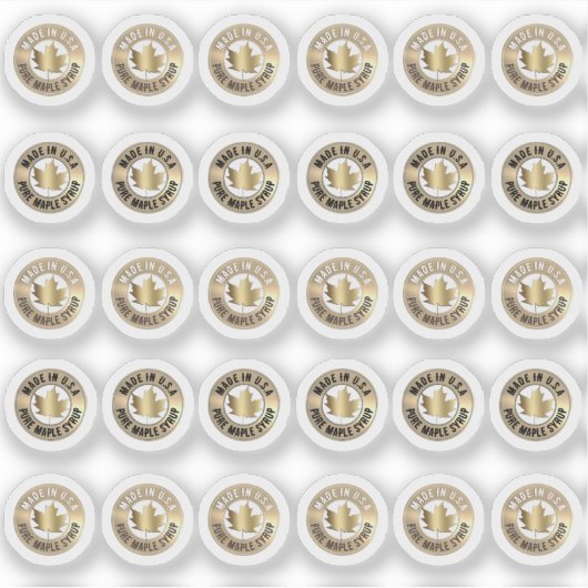 100% esdoornstroop rode suikeresdoorn mini Sticker (Voorkant)