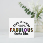 100% FABULOUS briefkaart, pas aan Briefkaart (Staand voorkant)
