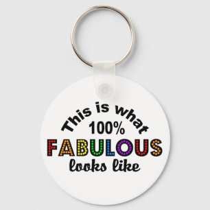 100% Fabulous key chain Sleutelhanger