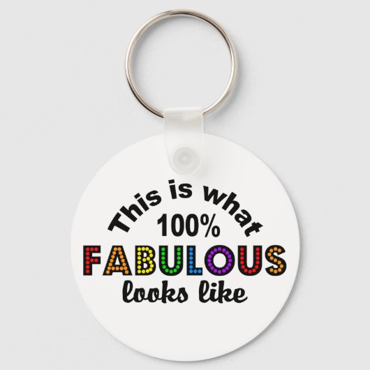 100% Fabulous key chain Sleutelhanger (Voorkant)