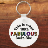 100% Fabulous key chain Sleutelhanger (Voorkant)