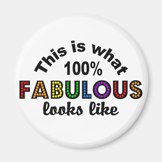 100% FABULOUS magneet (Voorkant)