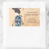 100 Figures of Beauties Wearing Takasago Kimonos Rechthoekige Sticker (Tas)