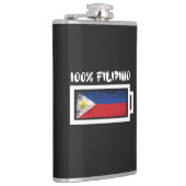 100 % Filippijnse vlag Heupfles (Rechts)