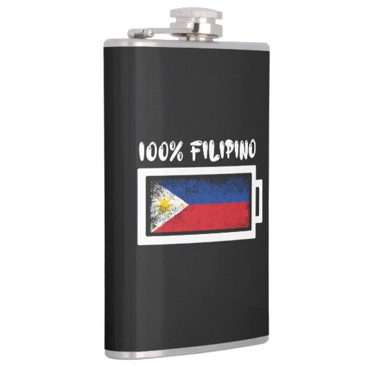 100 % Filippijnse vlag Heupfles (Rechts)
