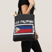 100 % Filippijnse vlag Tote Bag (Dichtbij)