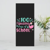 100 Flamazing Dagen School | Grappige Flamingo Kaart (Staand voorkant)
