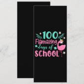 100 Flamazing Dagen School | Grappige Flamingo Kaart (Voorkant / Achterkant)