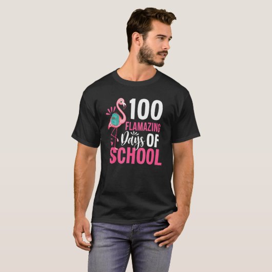 100 Flamazing Days Of School Flamingo 100th Day Fo T-shirt (Voorkant volledig)