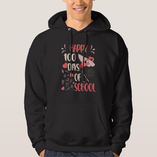 100 Flamazing Days of School Flamingo 100th Day Te Hoodie (Voorkant)