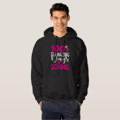 100 Flamazing Days of School Flamingo 100th Day Te Hoodie (Voorkant volledig)