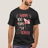100 Flamazing Days of School Flamingo 100th Day Te T-shirt (Voorkant)
