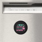100 Flamazing Days of School | Funny Flamingo Magneet (Insitu (Vaatwasser))