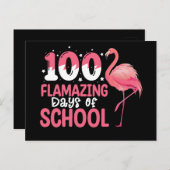 100 Flamingo Dagen van School Flamingo Docent Briefkaart (Voorkant / Achterkant)