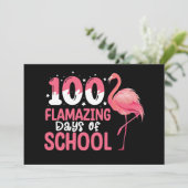 100 Flamingo Dagen van School Flamingo Docent Kaart (Staand voorkant)