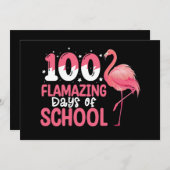 100 Flamingo Dagen van School Flamingo Docent Kaart (Voorkant / Achterkant)