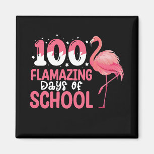 100 Flamingo Dagen van School Flamingo Docent Magneet