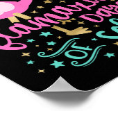 100 Flamingo Dagen Van School Flamingo Leraar Meis Poster (Hoek)